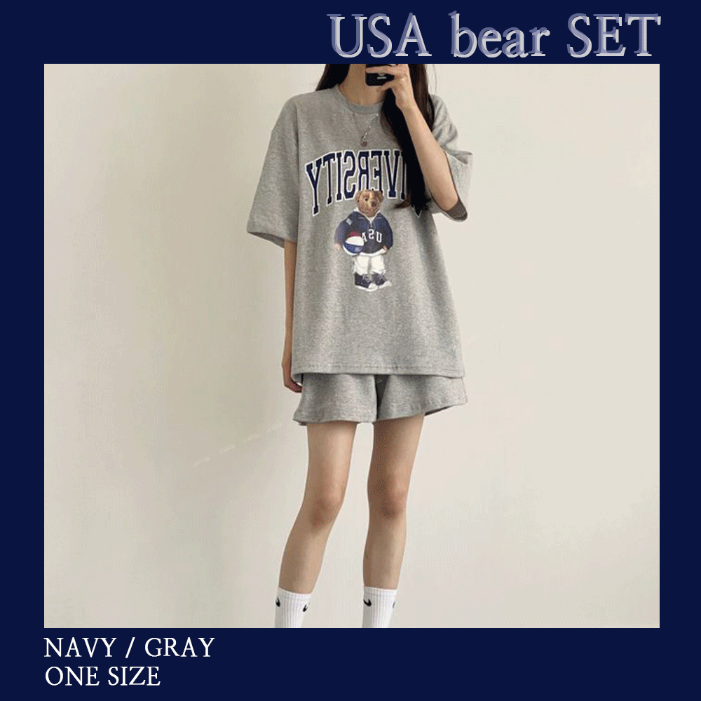 USA bear SET (top+pants)