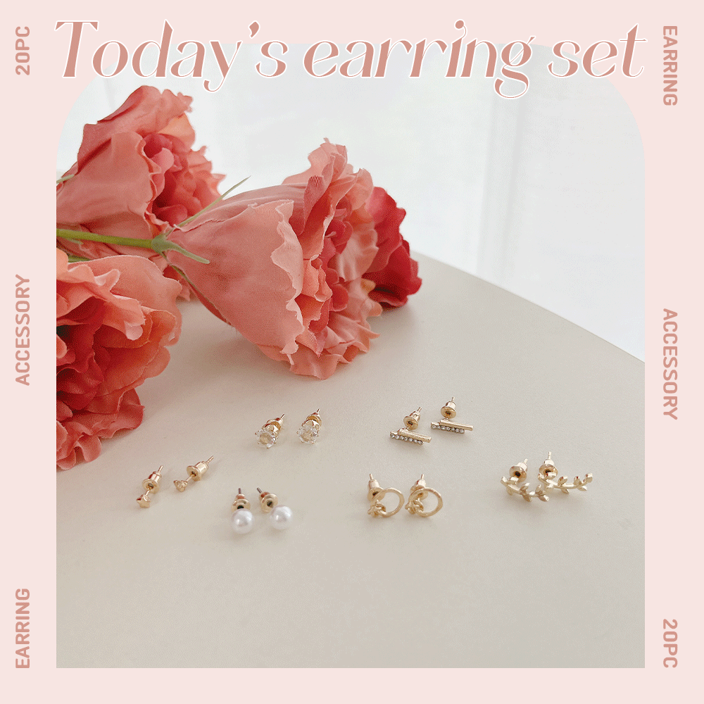 Today&#039;s earring 20pc set