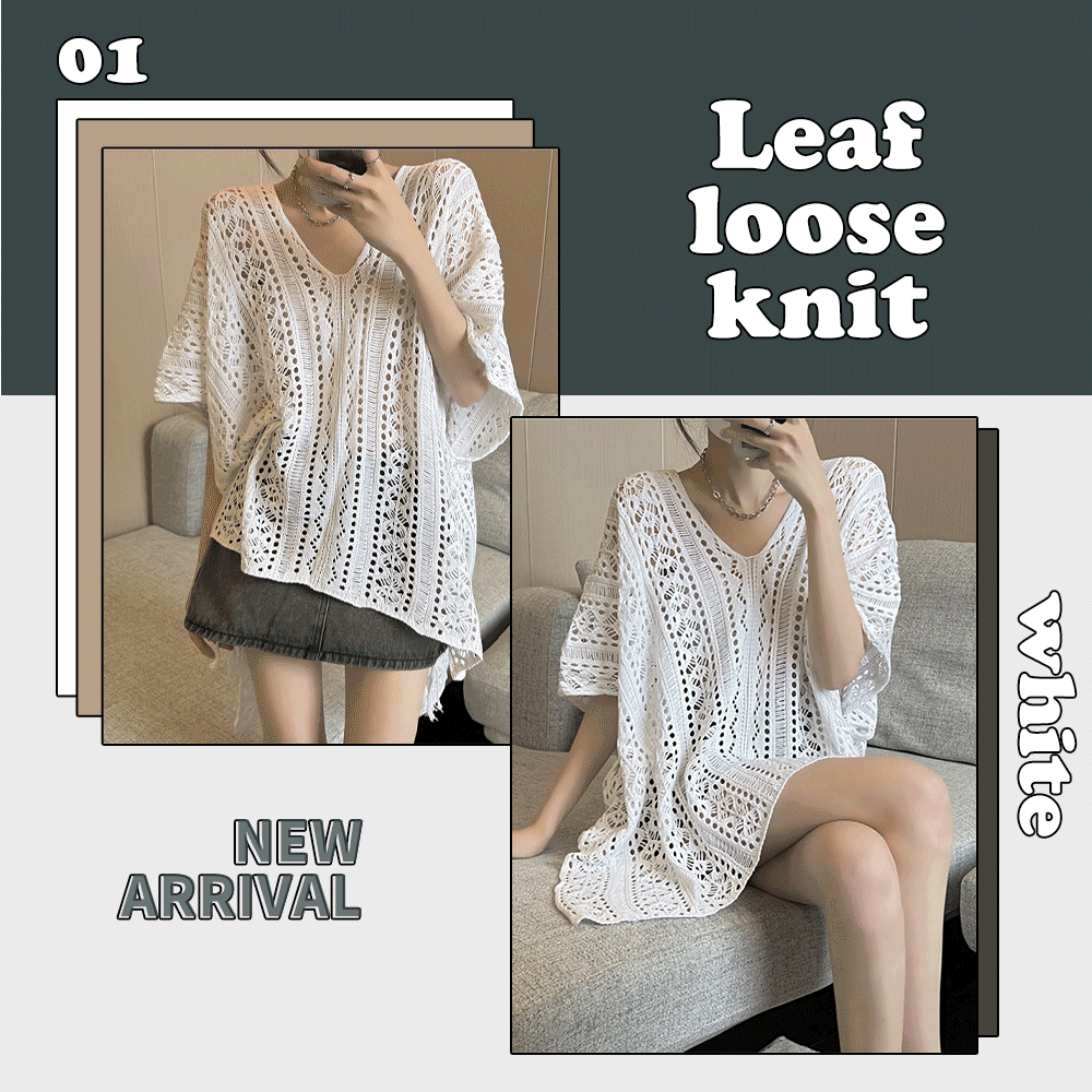 Leaf loose knit